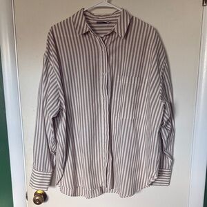 ASOS Beige and White Striped Shirt